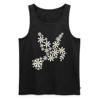 Dove of Peace Peace Sympol - Men's Premium Organic Tank Top - black - Front - AI Model Male 178 light (178cm)