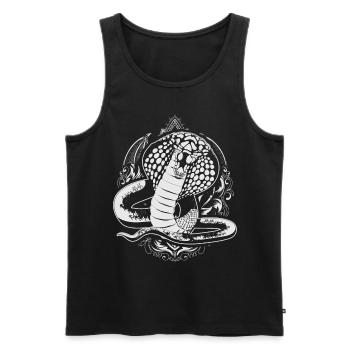 Tierliebhaber Raubtier Schlange Geschenk Kobra - Männer Premium Bio Tank Top - Schwarz - Vorne - Michal (187cm)