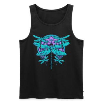 Insekten Liebhaber Geschenk Tier Mandala Libelle - Männer Premium Bio Tank Top - Schwarz - Vorne - AI Model Male 178 light (178cm)