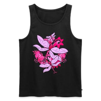 Fleurs colorées Insecte Animal Cadeau Libellule - Débardeur bio Premium Homme - noir - Devant - Michal (187cm)