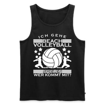Beach Volleyball Beachvolleyball - Männer Premium Bio Tank Top - Schwarz - Vorne - Michal (187cm)