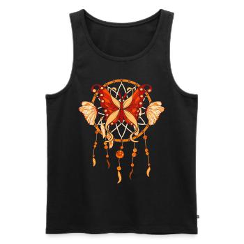 Feather Jewelry Gift Butterfly Dream Catcher - Men's Premium Organic Tank Top - black - Front - AI Model Male 178 light (178cm)