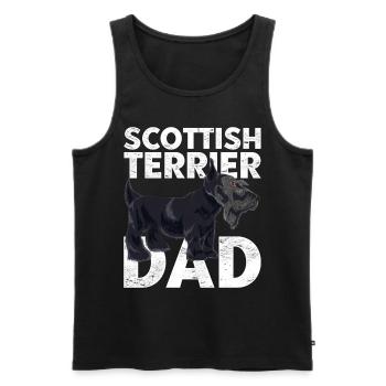Scottish Terrier Daddy Cadeau de fête des pères Scottie - Débardeur bio Premium Homme - noir - Devant - Michal (187cm)