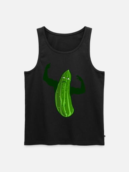 Cucumber Bodybuilding Bodybuilder Cucumber - Men's Premium Organic Tank Top - black