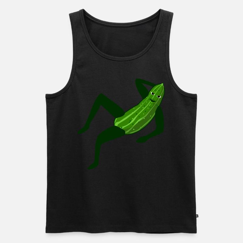 Gurken Model modische Gurke - Männer Premium Bio Tank Top - Schwarz