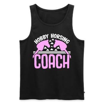 Hobby Horse Riding Hobbyhorse - Men's Premium Organic Tank Top - black - Front - Michal (187cm)