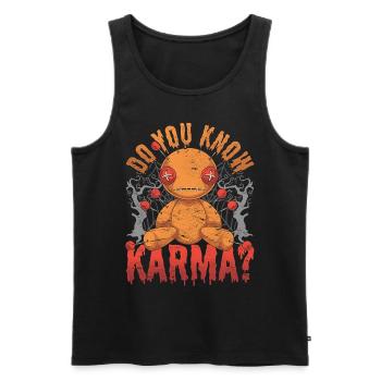 Connaissez-vous Karma Witchcraft Gift Voodoo Doll - Débardeur bio Premium Homme - noir - Devant - Michal (187cm)