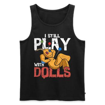 I still play Wicca Voodoo with dolls - Men's Premium Organic Tank Top - black - Front - Michal (187cm)