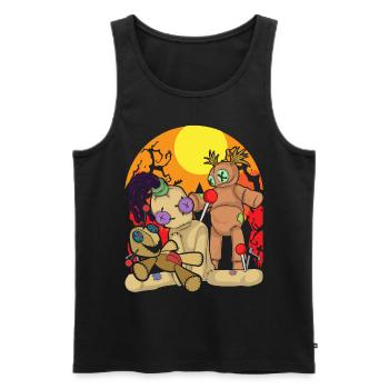 Voodoo Zauber Geschenk Gruseliges Voodoo Puppe - Männer Premium Bio Tank Top - Schwarz - Vorne - AI Model Male 178 light (178cm)
