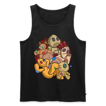 Voodoo Spell Gift Wiccan Witch Voodoo Doll - Men's Premium Organic Tank Top - black - Front - AI Model Male 178 light (178cm)