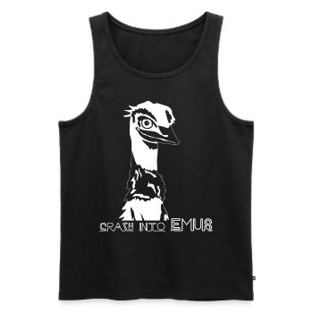 Emu Emus - Men's Premium Organic Tank Top - black - Front - AI Model Male 178 light (178cm)