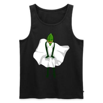 Gurke mit Kleid Gurken - Männer Premium Bio Tank Top - Schwarz - Vorne - AI Model Male 178 light (178cm)