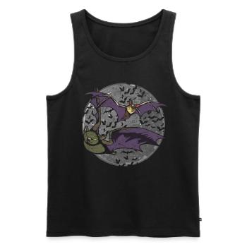 Costume d’Halloween Cadeau Full Moon Bat - Débardeur bio Premium Homme - noir - Devant - Michal (187cm)