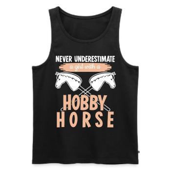 Hobbyhorse Girl Hobby Horse - Men's Premium Organic Tank Top - black - Front - Michal (187cm)