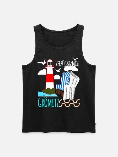 Verrückt nach Grömitz - Männer Premium Bio Tank Top - Schwarz