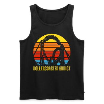 Roller Coaster Roller Coasters Rollercoaster - Men's Premium Organic Tank Top - black - Front - AI Model Male 178 light (178cm)