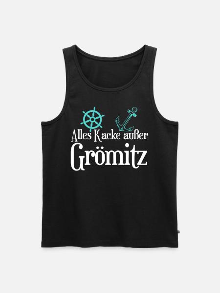 Grömitz Grömitzer - Männer Premium Bio Tank Top - Schwarz