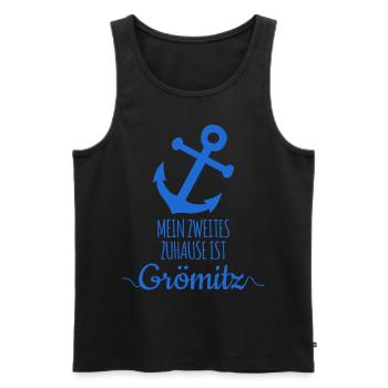 Grömitz Schleswig-Holstein - Männer Premium Bio Tank Top - Schwarz - Vorne - AI Model Male 178 light (178cm)