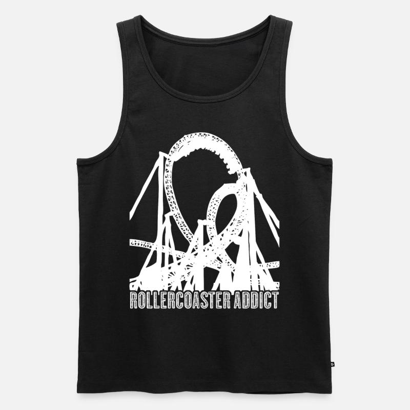 Roller coaster roller rider - Débardeur bio Premium Homme - noir
