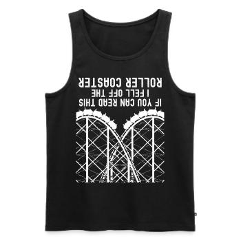 Roller coaster joke roller coaster rider - Men's Premium Organic Tank Top - black - Front - AI Model Male 178 light (178cm)