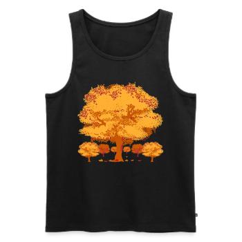Natur Wald Baum Laubblätter Geschenk Herbst - Männer Premium Bio Tank Top - Schwarz - Vorne - AI Model Male 178 light (178cm)