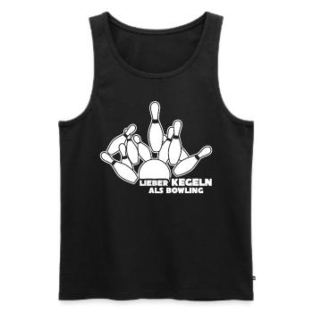 Kegeln Kegelverein Kegler Kegelbahn - Männer Premium Bio Tank Top - Schwarz - Vorne - Michal (187cm)