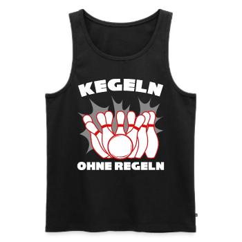 Kegeln Regeln Kegelbahn Kegelverein - Männer Premium Bio Tank Top - Schwarz - Vorne - Michal (187cm)