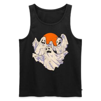 Ghost Halloween Costume Gift Ghost - Men's Premium Organic Tank Top - black - Front - Michal (187cm)