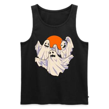 Ghost Halloween Costume Gift Ghost - Men's Premium Organic Tank Top - black - Front - Michal (187cm)