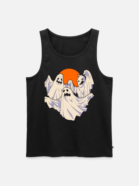 Ghost Halloween Costume Gift Ghost - Men's Premium Organic Tank Top - black