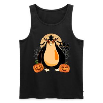 Full Moon Zoo Bird Cadeau Halloween Penguin - Débardeur bio Premium Homme - noir - Devant - Michal (187cm)