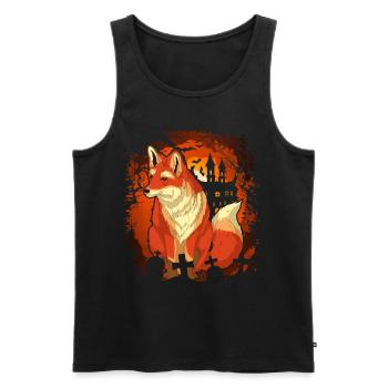 Forest Animal Forest Dweller Halloween Gift Fox - Débardeur bio Premium Homme - noir - Devant - Michal (187cm)
