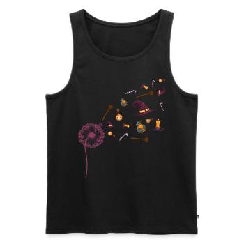 Chapeau de sorcière Cadeau Pissenlit effrayant Halloween - Débardeur bio Premium Homme - noir - Devant - Michal (187cm)
