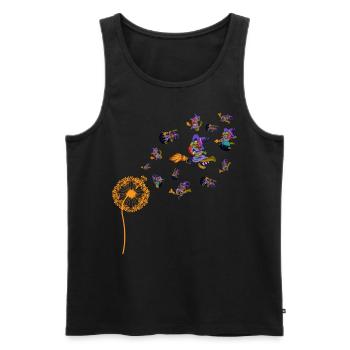 Pissenlit Sorcières effrayantes Cadeau Halloween - Débardeur bio Premium Homme - noir - Devant - Michal (187cm)