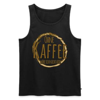 Kaffee Morgenmuffel Kaffeetrinker - Männer Premium Bio Tank Top - Schwarz - Vorne - AI Model Male 178 light (178cm)