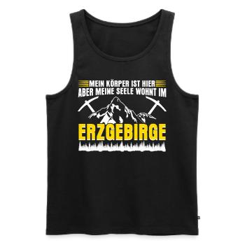 Erzgebirge Sachsen Berge Erzgebirger - Männer Premium Bio Tank Top - Schwarz - Vorne - Michal (187cm)