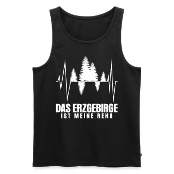 Erzgebirge - Männer Premium Bio Tank Top - Schwarz - Vorne - Michal (187cm)