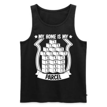 Paketzusteller Paket Haus Paketbote - Männer Premium Bio Tank Top - Schwarz - Vorne - AI Model Male 178 light (178cm)