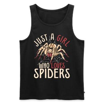 Arachnide Tierliebhaber Mädchen Geschenk Spinne - Männer Premium Bio Tank Top - Schwarz - Vorne - AI Model Male 178 light (178cm)