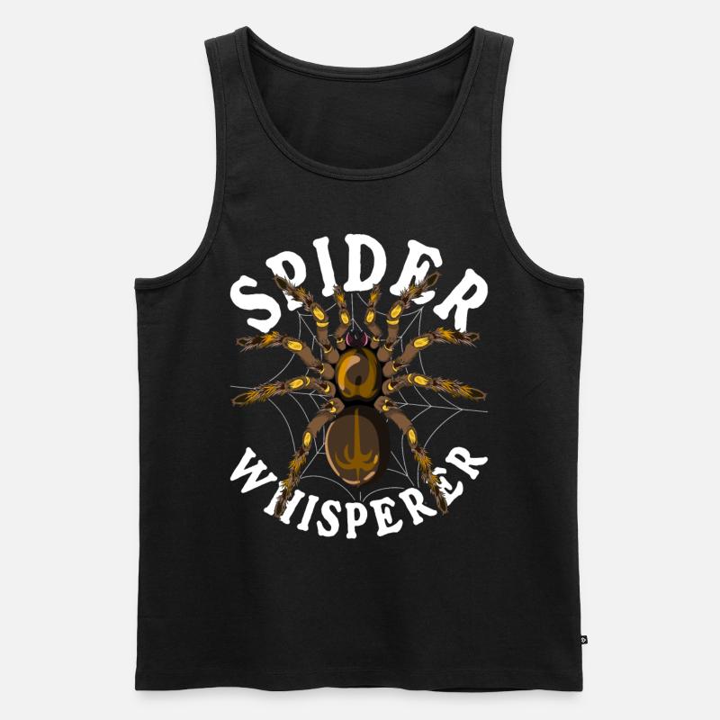 Vogelspinnen Flüsterer Arachnide Geschenk Spinne - Männer Premium Bio Tank Top - Schwarz