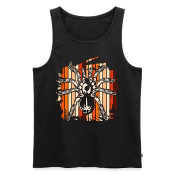 Tierliebhaber Retro Tarantel Tier Geschenk Spinne - Männer Premium Bio Tank Top - Schwarz - Vorne - AI Model Male 178 light (178cm)