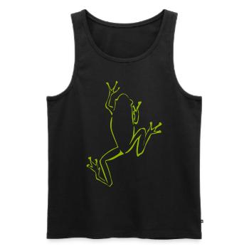Frosch Frösche - Männer Premium Bio Tank Top - Schwarz - Vorne - AI Model Male 178 light (178cm)