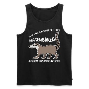 Nasenbär Coati Nasenbären - Männer Premium Bio Tank Top - Schwarz - Vorne - Michal (187cm)
