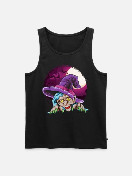 Creepy Halloween Costume Gift Witch - Men's Premium Organic Tank Top - black