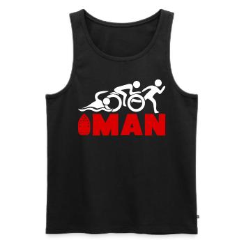 Triathlon Joke Triathlètes Triathlète - Débardeur bio Premium Homme - noir - Devant - AI Model Male 178 light (178cm)