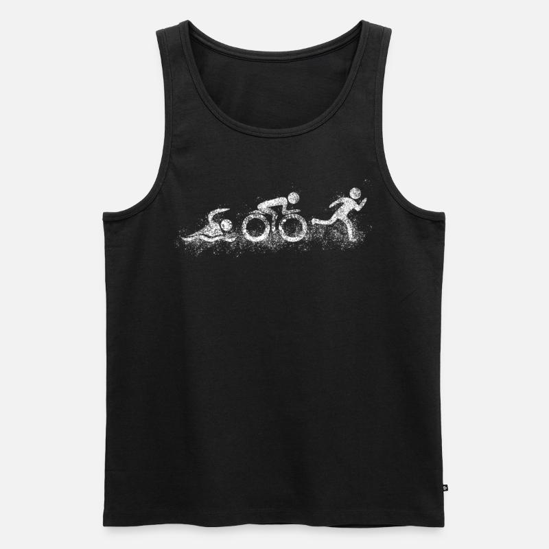 Triathlon Triathleten Triathlet - Männer Premium Bio Tank Top - Schwarz