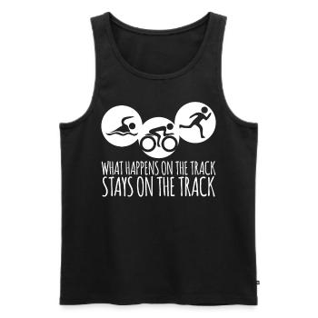 Triathlete Triathletes Triathlon - Men's Premium Organic Tank Top - black - Front - AI Model Male 178 light (178cm)