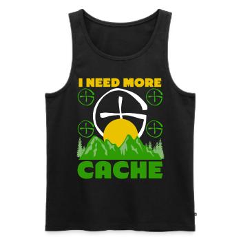 Geocacher Saying Chasse au trésor Geocache - Débardeur bio Premium Homme - noir - Devant - Michal (187cm)