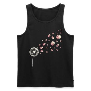 Popcorn Lover Cadeau Pissenlit Popcorn - Débardeur bio Premium Homme - noir - Devant - Michal (187cm)