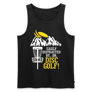 Discgolf Disc golf Frisbee - Men's Premium Organic Tank Top - black - Front - Michal (187cm)
